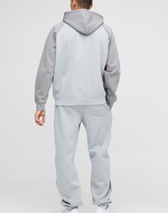 Vêtements de sport de qualité supérieure, style color block, survêtement en molleton pour hommes, ensemble deux pièces, survêtement de jogging pour hommes - Product Image 2