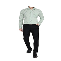 Kemeja Pria 100% Katun Chambray Gaya Safari Kancing Depan Slim Fit Premium Kasual Formal Kerah Turn-down 21 Warna Ramah Lingkungan
