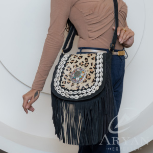 Nouveau Style occidental véritable peau de vache haute qualité sacs à main à franges élégant sac à bandoulière en cuir bohème sacs gitane élégant Vintage sacs - Product Image 1