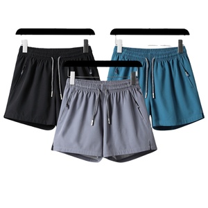Shorts de sport décontractés pour hommes, écologiques, respirants, à séchage rapide, avec cordon de serrage, poches zippées, couleurs personnalisées, fitness - Product Image 2
