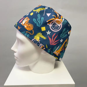 Gorro de fregado, logotipo propio impreso personalizado, cierre de botón de Cinta ajustable, OEM diseño personalizado, suministro de clínica hospitalaria, gorros de fregado a granel, sombrero - Product Image 1