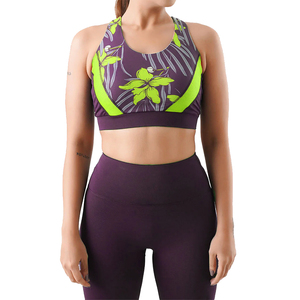 Sujetador Deportivo para Mujer con Estampado por Sublimación Personalizado al por Mayor, Tejido Elástico Absorbente de Sudor, Alta Sujeción, Fitness Activo, OEM - Product Image 1