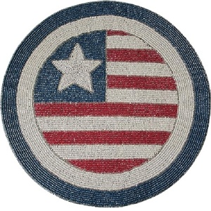 High Standard Quality Irregular Shaped Cream Polyester <b>Bead</b> <b>Placemat</b> Kitchen Ware Product Dining Table Decorative Mat for Home - Product Image 5