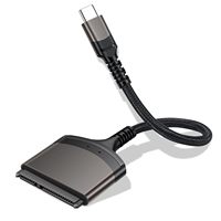 Cable SATA a USB C, adaptador de controlador duro SATA III tipo C de 3,1 a 2,5 "-convertidor externo para transferencia de datos SSD/HDD