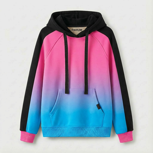 Sweat-shirt à capuche en polaire pour femmes, couleurs personnalisables, manches raglan, coupe régulière, uni, pull-over, vente en gros, impression de logo personnalisé - Product Image 3