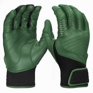 Gants de baseball personnalisés avec logo couleur, prix de gros, paume en peau de chèvre collante, amorti optimal, entraînement, gants de frappe de softball en vrac - Product Image 1