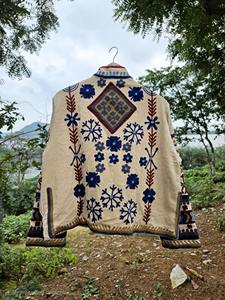 Handmade Velvet Embroidery Jacket: Indian Suzani Reversible <b>Coat</b> - Product Image 6