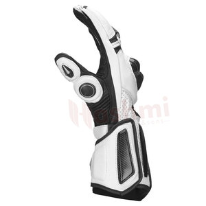 Moto guantes en tamaño personalizado Venta caliente de cuero moto guantes dedo completo pantalla táctil moto motocicleta guantes de carreras - Product Image 3