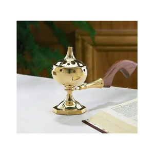 Fournisseur indien de bonne qualité Brûleur d'encens loban Brûleur en laiton métallique disponible à un prix abordable - Product Image 5