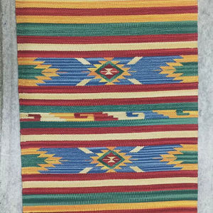 Tapis en coton faits à la main, tissés solides, rectangulaires, pour le camping en plein air, l'exercice, style moderne, lavables - Product Image 1