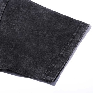 Meilleure vente 100% coton biologique T-shirt pour homme délavé à l'acide 240 grammes Tissu tricoté à motif solide surdimensionné - Product Image 3