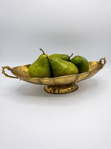 Cuenco para servir de latón versátil y decorativo con un cuenco de flores de tamaño mediano con acabado en oro antiguo brillante - Product Image 5