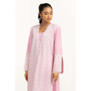 Conjunto de Blusa Bordada y Pantalón Corto Rosa para Mujer, Tallas XS/XXS/XL, Corte Holgado, Largo por Encima de la Rodilla, para Todas las Temporadas - Product Image 1