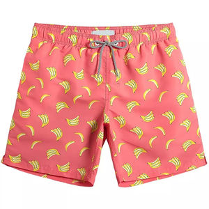 Shorts pour hommes imprimés par sublimation personnalisée Short de bain à cordon imprimé à séchage rapide pour hommes d'été Shorts de plage à fleurs pour hommes - Product Image 3