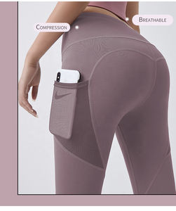 OEM Women Sports High Waist Stretch Fitness Yoga <b>Leggings</b> <b>Workout</b> 100%Cotton Training Women <b>Leggings</b> - Product Image 2