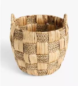 Panier de rangement en jonc de mer tissé et en jacinthe d'eau le plus vendu Panier à linge décoratif pour la maison Fabriqué au Vietnam - Product Image 5