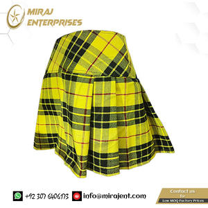 สุภาพสตรีสตรีทาร์ตานจีบกระโปรงหนังสายรัด l อุตสาหกรรมเสื้อผ้าที่กําหนดเองกระโปรงทาร์ตานสก็อตแลนด์ - Product Image 4