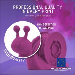 Filament PLA HD WINKLE 1,75 mm 1 kg pour imprimante 3D, tolérance élevée 0,05 mm, compatible lit chauffant 190-230°C, biodégradable, impression facile - Product Image 2