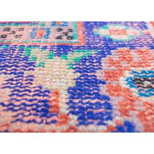 Alfombra Vintage de Lana 9x12, Anudada a Mano, con Medallón Rojo Naranja, Patrones de Rompecabezas Rectangulares para Entrada, Pasillo y Sala de Estar - Product Image 3