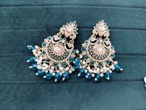 ต่างหูห้อยไข่มุกหินเงาลูกปัดสไตล์ดั้งเดิมสำหรับผู้หญิงเครื่องประดับแฟชั่นโลหะผสมสังกะสีดีไซน์สวยงามขายส่ง - Product Image 2