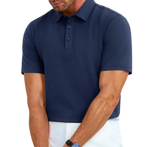 Polo uni pour homme Respirant Séchage rapide Anti-froissement Anti-boulochage Anti-rétrécissement Polo écologique pour homme - Product Image 3