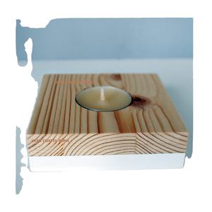 Chic Vintage Antique vieilli décoratif bougeoir en bois qualité supérieure adapté à la fête de mariage de Noël Diwali - Product Image 1