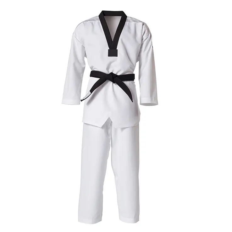 Benutzer definierte Kampfkunst Uniform Kampfkunst Karate Judo Uniform Licht Taekwondo Uniformen mit weißem Gürtel OEM Custom ized Logo By