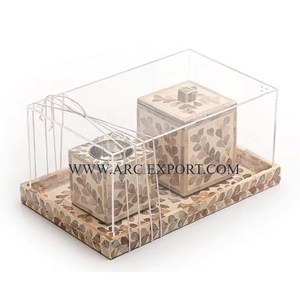 Quemador de fragancia Ramadán de último diseño hecho de incienso de nácar y quemador Bakhoor caja dulce y bandeja a precio asequible - Product Image 1