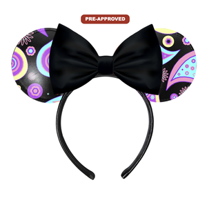 Diadema de vinilo negra personalizada para manualidades, accesorio de moda para el cabello DIY para niñas, diseño pintado propio para niños - Product Image 1