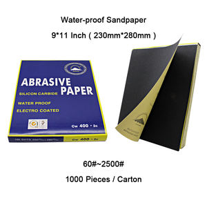 Papel de <span class=keywords><strong>Lija</strong></span> Impermeable Húmedo y Seco de 230 mm x 280 mm, Papel de <span class=keywords><strong>Lija</strong></span> Abrasivo de Carburo de Silicio para Lijar y Pulir - Product Image 4
