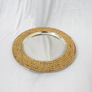 Qualité supérieure avec personnalisation toutes les tailles forme ronde bas prix assiettes de présentation en métal assiettes de service vaisselle vaisselle vaisselle de Table - Product Image 3