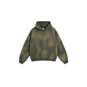 Sudadera con Capucha Holgada para Hombre, Estilo Urbano Moderno, 450GSM, con Efecto Desgastado, Lavado Monkey y Teñido con Spray - Product Image 1