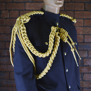 Aiguillettes de fil de fil de Logo sur mesure OEM de haute qualité avec embouts en laiton pour cordon d'uniforme d'officier en coton et soie - Product Image 5