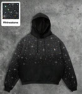 Sweat à capuche zippé pour homme en strass de haute qualité, couleur unie, écologique, imperméable, couleurs et tailles personnalisables, fabrication en usine - Product Image 1