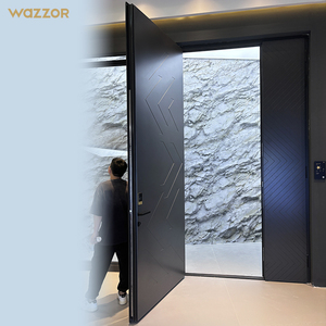 Porta d'Ingresso per Villa <span class=keywords><strong>in</strong></span> Legno Massiccio e Alluminio con Intaglio 3D Personalizzato di Alta Gamma Wazzor - Product Image 2