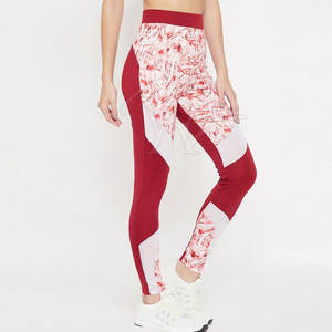 Leggings de fitness taille moyenne en coton 100% pour femmes-vêtements d'entraînement respirants au genou sans couture - Product Image 2