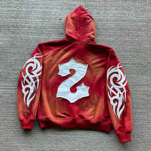 New Arrival Custom DISTRESSED Embroidery Men <b>Hoodies</b> Wholesale Street Wear Custom Manufacturer DISTRESSED Embroidery <b>Hoodies</b> Men - Product Image 2