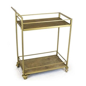 Chariot en bois d'acacia naturel le plus vendu Restaurant d'excellente qualité Fabrication de chariots de bar à boissons décoratifs - Product Image 2