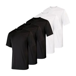 เสื้อยืดคอตตอนคอโอทรงสูงสีพื้น พิมพ์ลายโลโก้ด้วยเทคนิค DTG สกรีน พิมพ์ลายตามสั่งสำหรับผู้ชาย  OEM ปรับแต่งได้ - Product Image 1