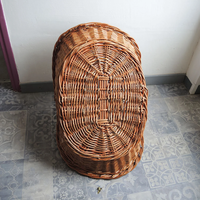 Panier en rotin tissé avec poignée, 1 pièce, vintage, bon marché, vente en gros