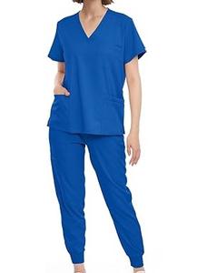 Ensemble de blouses médicales professionnelles de haute qualité, uniforme d'hôpital, pantalon de jogging à col en V, respirant, confortable, couleur personnalisable - Product Image 4