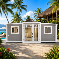 Maison conteneur modulaire portable de 30 pieds, extensible et respirante, à structure en acier, pour hôtel extérieur, ferme, école, ou espace de vie