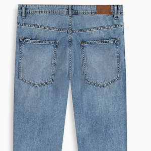 Pantalones vaqueros de lona informales personalizados para hombre, pantalones de pierna recta de cintura media de ajuste regular, pantalones de lona de algodón 100% de estilo callejero - Product Image 6