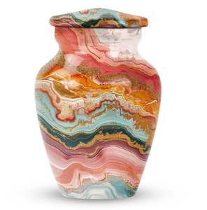 Multi-Color Large Urn <b>for</b> Human <b>Ashes</b> Decorative <b>Keepsake</b> Unique Memorial Custom Modern Cremation Urn <b>for</b> Adult <b>Ashes</b> <b>Keepsake</b> - Product Image 1