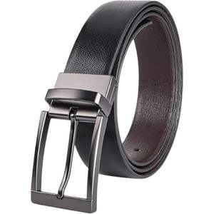 Cinturón de Cuero para Hombre, Diseño Atemporal, Hebilla de Metal con Acabado Sólido, Ropa Formal e Informal, Suministro de Fábrica OEM ODM - Product Image 2