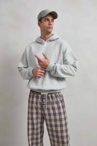 Sweat à capuche oversize pour homme avec doublure polaire douce, uni, hiver, décontracté, polyvalent, 100% coton, 8 couleurs, confortable, anti-boulochage - Product Image 5