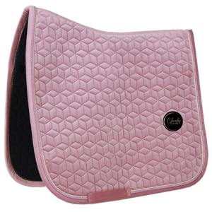 Tapis de selle élégant et luxueux en mélange de laine et satin, rembourrage en mousse 550 GSM, pour concours de saut, marque privée, usine équestre - Product Image 1