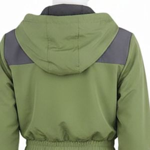 Conjunto Deportivo de 2 Piezas para Mujer, Sudadera con Capucha y Cremallera de Felpa Francesa de Algodón Grueso Personalizada y Pantalones Cortos Desgastados con Estampado Puff - Product Image 5