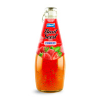 Groothandel 290Ml Glazen Fles Private Label Tan Do Basilicum Zaad Aardbei Smaak Puur Groentesap Frisdranken Haccp Gecertificeerd