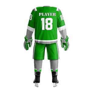 Uniforme de hockey sobre hielo unisex con cuello en V, conjuntos de camisetas y pantalones cortos con logotipo personalizado bordado, conjunto de chándales de pantalones cortos de 2 piezas - Product Image 3